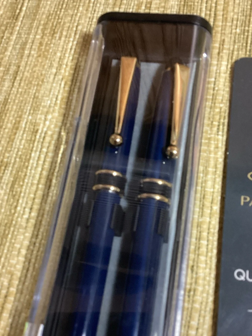 Classic Blue and Gold Ballpoint Pen Set